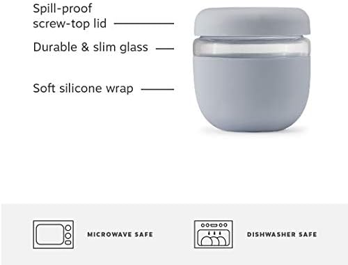 W&P Porter selo Tank Tight Glass Lunch Bower W/tampa, recipiente de almoço de tigela de plástico sem plástico, sem