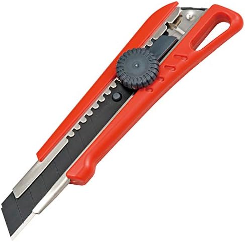 Faca de utilidade Tajima - Cutter de caixa de lâmina de lâmina de pisca -pisca de 7/4 de 7/4 com bloqueio de discagem e 3 lâminas pretas - LC -521