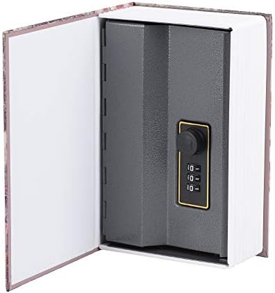 Livro secreto Caixa segura - Caixa de dinheiro de trava de senha, caixa segura portátil para armazenar dinheiro, jóias, livros e passaporte.