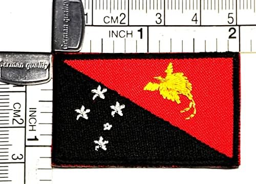 Kleenplus 3pcs. 1,2x2 polegada. Mini Papua New Guiné Bandeira Patch sinalizador Country Patch para traje DIY
