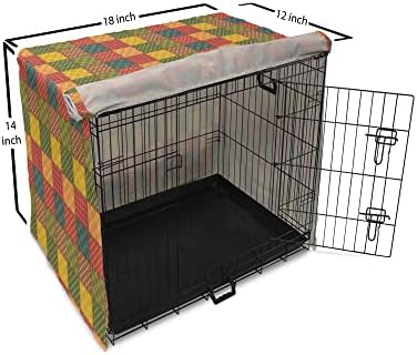 Capa de caixa de cães colorida lunarável, diferentes padrões geométricos combinados junto com ornamentação semelhante a pontos,
