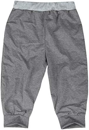 Andongnywell Men desenhou o verão elástico da cintura esportes de ginástica esportiva de calças curtas com bolsos