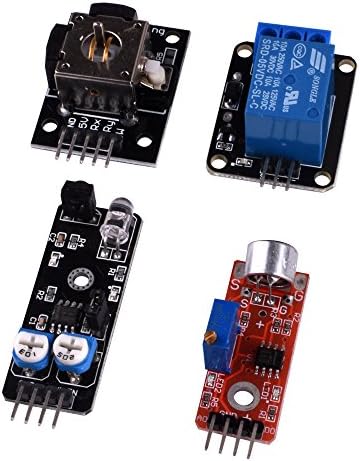 Kuman Compatível para o Kit de Sensor Arduino Raspberry Pi, 37 em 1 Robot Projeta kits iniciais com tutoriais compatíveis para Arduino RPI 3 2 Modelo B B+ K5