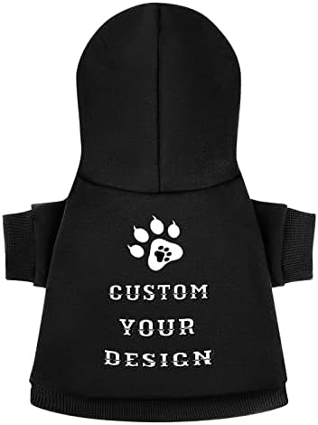 Hoodie de gato de cachorro personalizado, moletom de pulôver de estimação quente personalizado, com casaco de capuz de inverno personalizado, adicione texto/imagem e logotipo