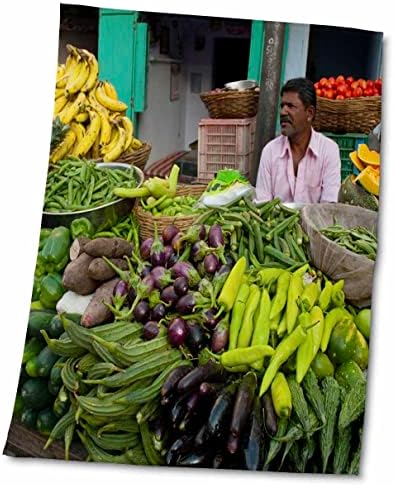 3drose frutas e vegetais, Udaipur, Rajastão. - Toalhas