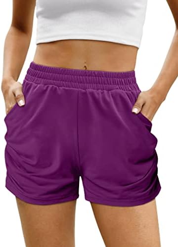 Shorts ALOODOR para mulheres shorts atléticos casuais de verão com bolsos