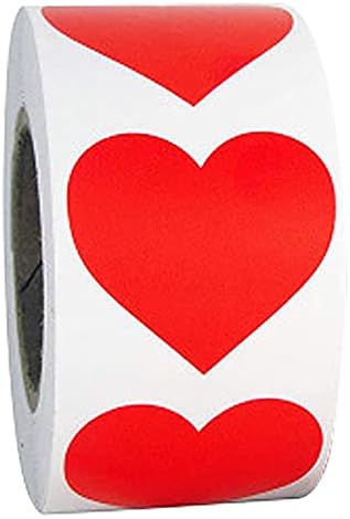 adesivos de coração vermelho Jweemax, 500pcs/adesivos de rolo para os acessórios de decorações do dia dos namorados