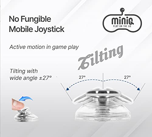 Joystick de jogo de telefone para celular miniq para iPhone iPad Android Smartphone Tablet Gaming Control com capa de transporte de espelho de vaidade sólida branca