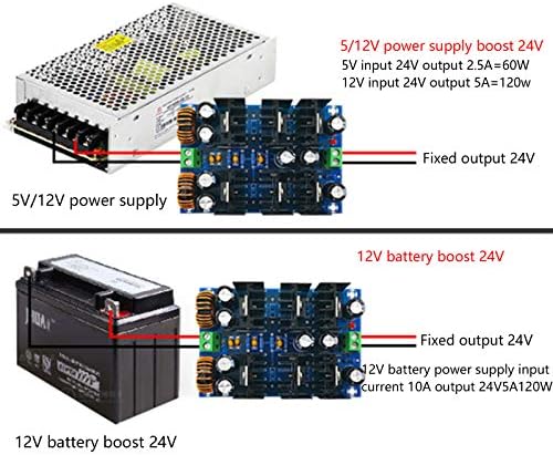 Módulo de aumento da placa de alta potência DC-DC XL6012 CHIP 5V 12V a 24V 5A 120W