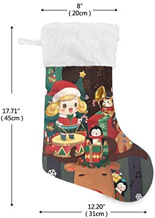 Pimilagu no dia de Natal Meias de Natal 1 pacote 17,7 , meias penduradas para decoração de Natal