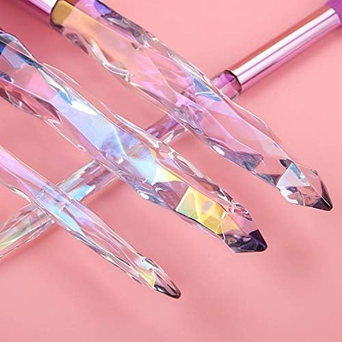 Slnfxc 6/10pcs pincéis de maquiagem de cristal roxo Definir fundação cosmética Mistura de mata -mata -maquiagem Kits Kits