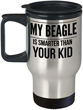 Howdy Swag Beagle Proprietário de viagem - Beagle mais inteligente que seu filho - Cup de aço inoxidável engraçado de presente
