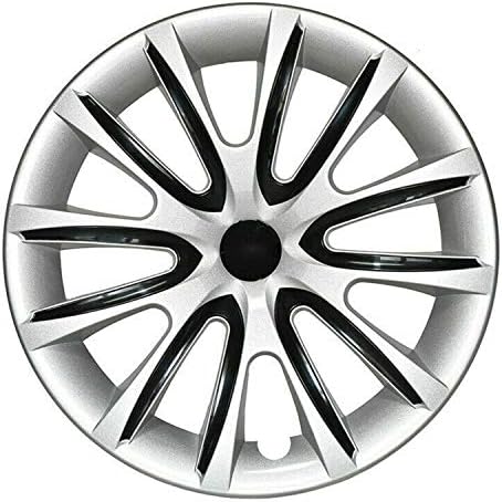 Capas de tampa da borda da roda OMAC | Acessórios para carros Caps de cubo de estilo OEM de 16 polegadas 4 PCs Conjunto | Tampa externa de substituição de pneus automáticos cinza com