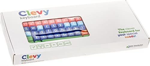 CLEVY teclado em maiúsculas teclado USB Teclado de prova de derramamento colorido para educação precoce. Projetado