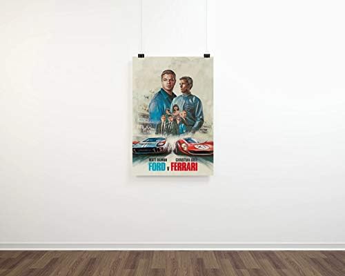 FORD v Ferrari Movie Poster 24 x 36 polegadas EUA Prinha enviada - Pronto para exibir Damon - Bale