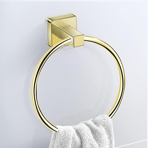 Degulas Banheiro Hardware Conjunto de 4 peças, conjunto de toalhas de ouro, inclui barra de toalha de 24 polegadas, toalha, toalha de túnica, porta -toalhas de papel higiênico, conjunto de toalhas de banheiro conjunto