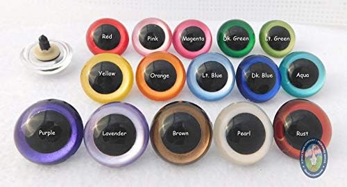 Olhos de segurança iridescente - 15 pares de cores misturam conjunto de cores