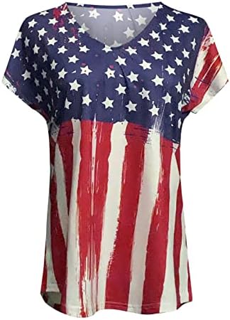 Tshirt feminina dos EUA Patriots Vshirt v pesco