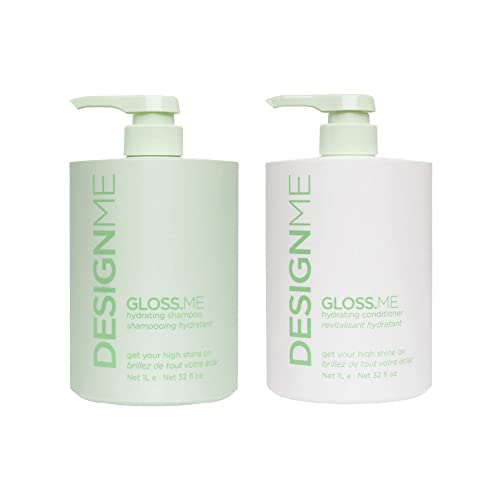 Gloss.me shampoo e condicionador hidratante para cabelos secos por designMe | Shampoo de óleo de cânhamo e argan com condicionador