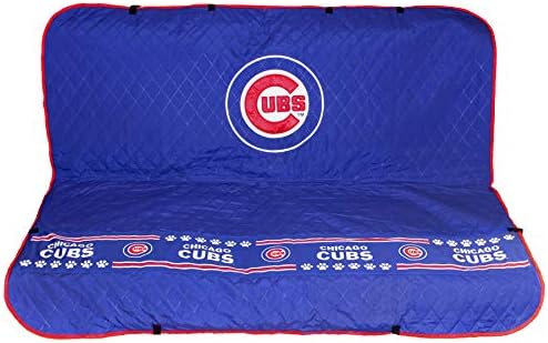 Pets First MLB Chicago Cubs Cobre assento, cor da equipe, 55 x 50 Proteja o banco traseiro da linha traseira do veículo