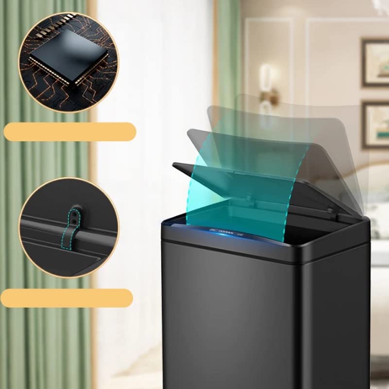 Cxdtbh de alta capacidade lixo inteligente pode o aço inoxidável sensor automático lixo lixo para o escritório de banheiro lixo de lixo