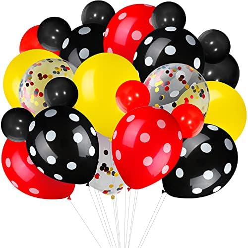 75 peças Mouse Balões coloridos Confetti balões polka balloons balons ballons balloons guirlanda de balão para casamento de aniversário mouse decorações de festa de festas de festas