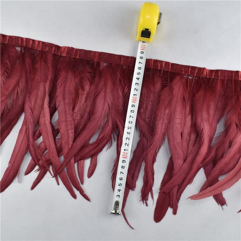 ZAMIHALAA-Altura de corte de penas de galo preto 25-30cm/10-12 Feathers for Crafts Carnival Decoração de vestido Skirt