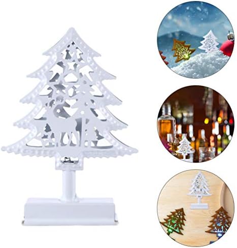 Ornamentos de natividade de nuobester 3pcs Treça de Natal Decorações iluminadas de Natal Table Tree Lamp Metal para