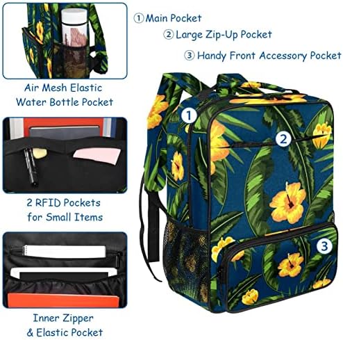 Mochila laptop VBFOFBV, mochila elegante de mochila de mochila casual bolsa de ombro para homens, moderna planta tropical folha de palmeira
