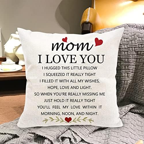 Presentes de aniversário para mamãe para mamãe - eu te amo mamãe capa de travesseiro presente para mamãe da filha - mamãe presentes