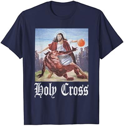 Hoje não é Satan Satan Jesus Crossover Basketball Santa Cross T-shirt