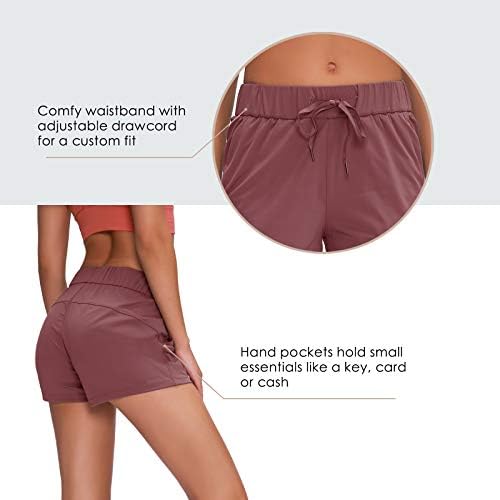 Willit Women's Shorts Caminhando Shorts Athletics Yoga Lounge Ativo Active Shorts Casual Comff Comff Comfy With Pockets 2.5