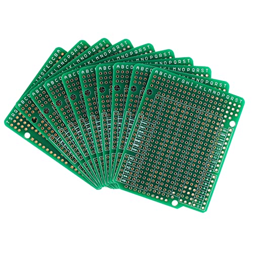 Placa de prototipagem de Qebidum, placa de protótipo de PCB, Protoboard Dupla Lides perfurados de 2,54 mm de solda