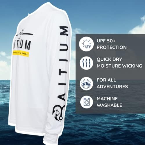 Camisa de manga longa masculina leve UPF 50+ Proteção solar SPF Camisetas de pesca para homens caminhando correndo PFG DRI FIT