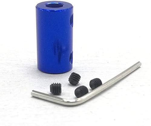 Couplador de diâmetro de peças Xmeifei 1pc Bore de acoplamento de alumínio 2mm 3mm 4mm 5mm 6mm 8mm 10mm 3d Partes do eixo azul parafuso de acoplador para acessórios para motor de passo