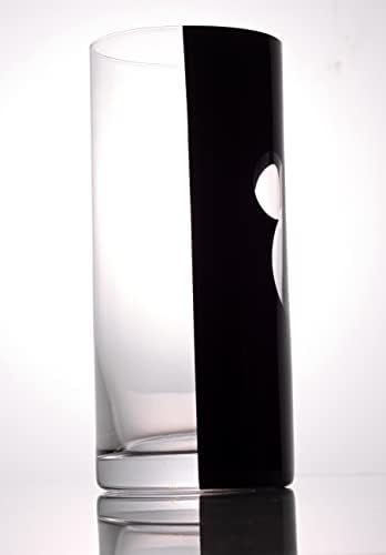 Joyjolt Disney Luxo Mickey Mouse Highball Glasses Conjunto de 2 copos de barro de cristal europeus, copos de coquetéis.