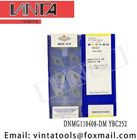 FINCOS 10PCS/LOTE YBC252 YBC152 YBC251 DNMG110408-DM CNC CNC Turning Inserts-: YBC152 DNMG110408-DM, Diâmetro do Shank: 30pcs)