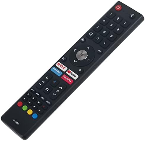 Beyution RM-C3362 Voice Remote Control Fit for JVC LED TV com Netflix Prime Video YouTube Goolge Player Hot Keys