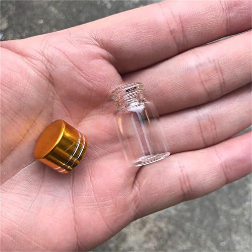 Tai Dian 2ml Mini garrafas de vidro artesanato garrafas fofas capa de alumínio vazio garrafas de presente de desejos decoram 24 unidades