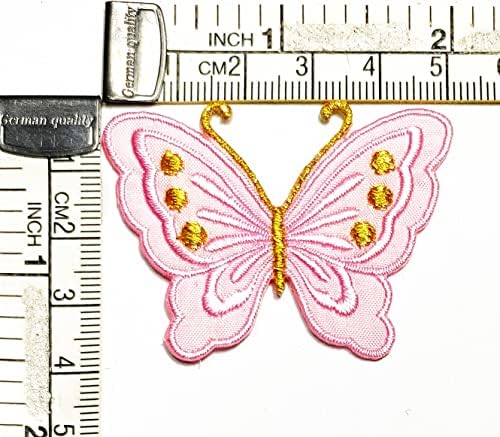 Kleenplus mini fofo animal borboleta rosa ferro em patches desenho animado infantil moda moda bordous motivos de decoração