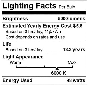 Lâmpadas de garagem LED, Super Bright 48W Luz do dia Cool 5000 Lm 6500k Getas de teto deformável para loja, lavanderia, sótão,