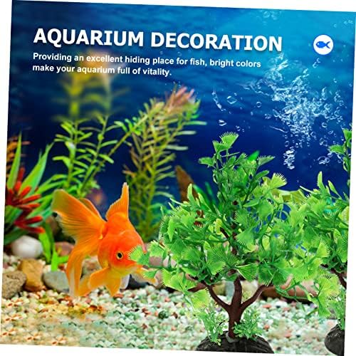 IPETBOOM 4 PCS Aquário paisagismo Acessórios para aquário Plantas para aquário Plástico Bons de peixe Decorações de tanques de peixes