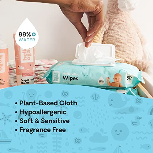 Hello Bello Fregers and Wipes Bundle para bebês | Tamanho 4 | Padrão de melancia de meninas, 92 contagem | Wipes,