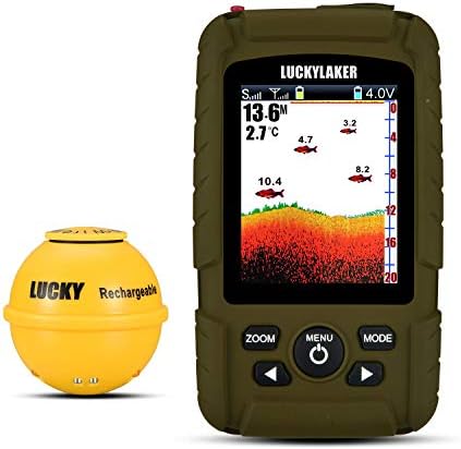 Lucky Sonar portátil Finder Finder Finder Finders Finders Finders Waterspert Handheld Finder Wireless Finder Kayak Transduter