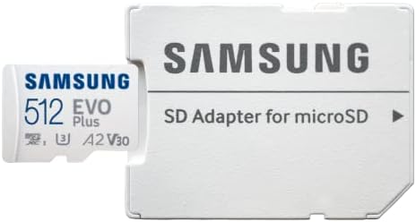 Samsung 512 GB EVO+ Classe 10 Memory Memory Card para Samsung Tablet funciona com o Galaxy Tab Active Pro, Tab S6 Lite, Tab A 8.4 2020 Pacote com 1 Everything But Stromboli Micro Card Reader