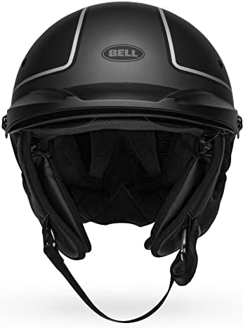 Bell Pit Boss Unissex -Adult Cruiser Capacete de motocicleta - preto fosco preto/cinza/médio