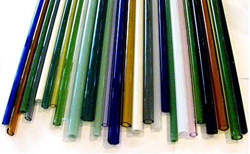 Tubos de boro de vidro Devardi, COE 33, cores mistas, 30 tubos de borossilicato de 12