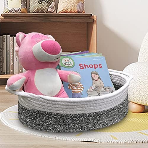 Cesta de tecido pequeno cesta fofa cesta de cesta de algodão cesto de bebê cesto cesto cão cesta de brinquedos com alças