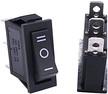 Bholsa 8pcs AC 250V/15A, 125V/20A ， Black On/Off/On Spdt 3 Pin 3 Posição Mini Rocker Rocker Switches