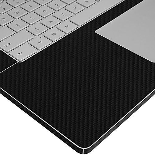 Skinomi Black Carber Fiber Compation Skin Compatível com Microsoft Surface Book 2 15 polegadas Techskin com protetor de tela